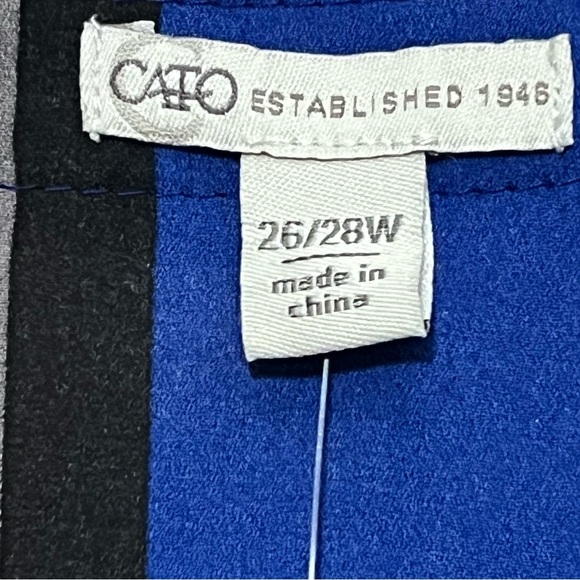 Cato Blue and White 3/4 Sleeve Buttoned Blouse - Picture 2 of 9